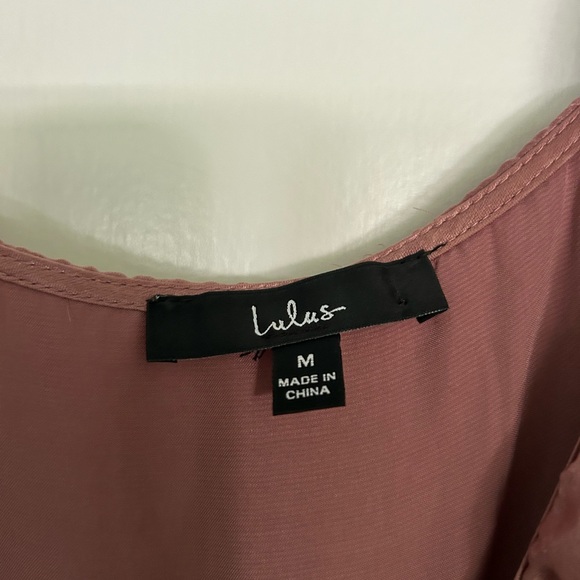 Lulu’s Mauve, long satin align dress - Picture 12 of 16